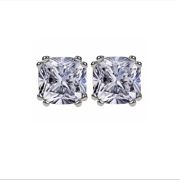 14k 1.5ct Cushion Cut Earrings - Picture 1 of 11